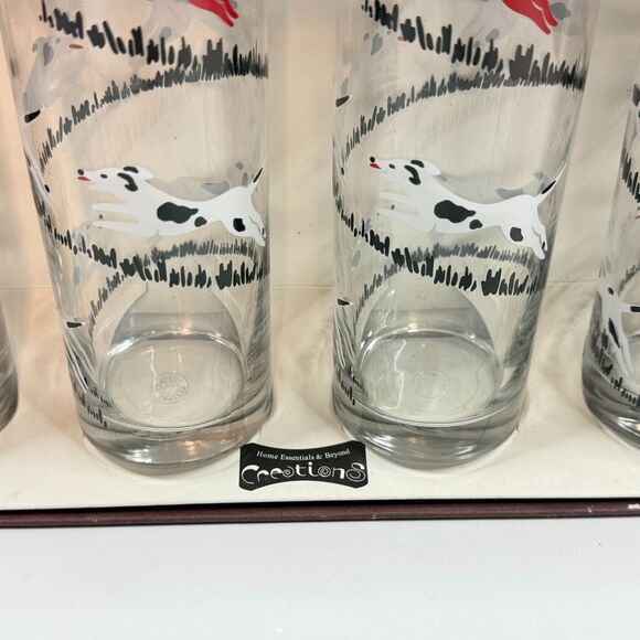 New in Box | Vintage Ocean Thailand | Tally Ho Fox & Hound | 4 Collins Glasses - Picture 7 of 14